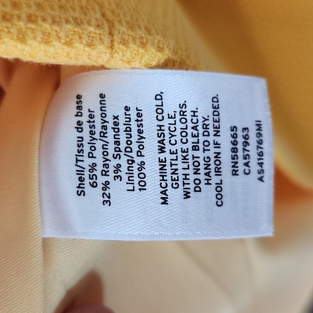 Nordstrom 1901 Yellow Rod Double Button Front Mini Skirt Size 2 - Picture 9 of 9